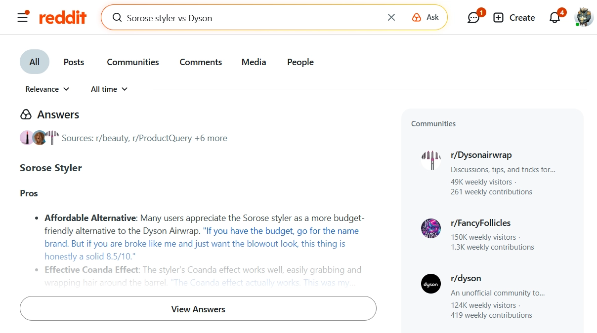 Reddit AI Overview