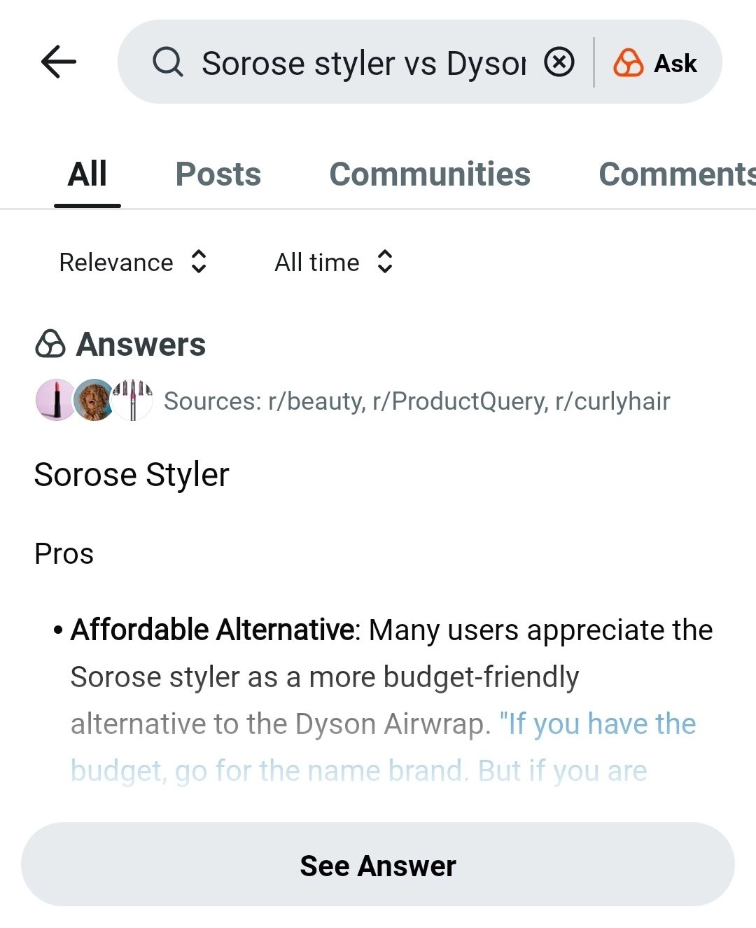 Reddit AI Overview